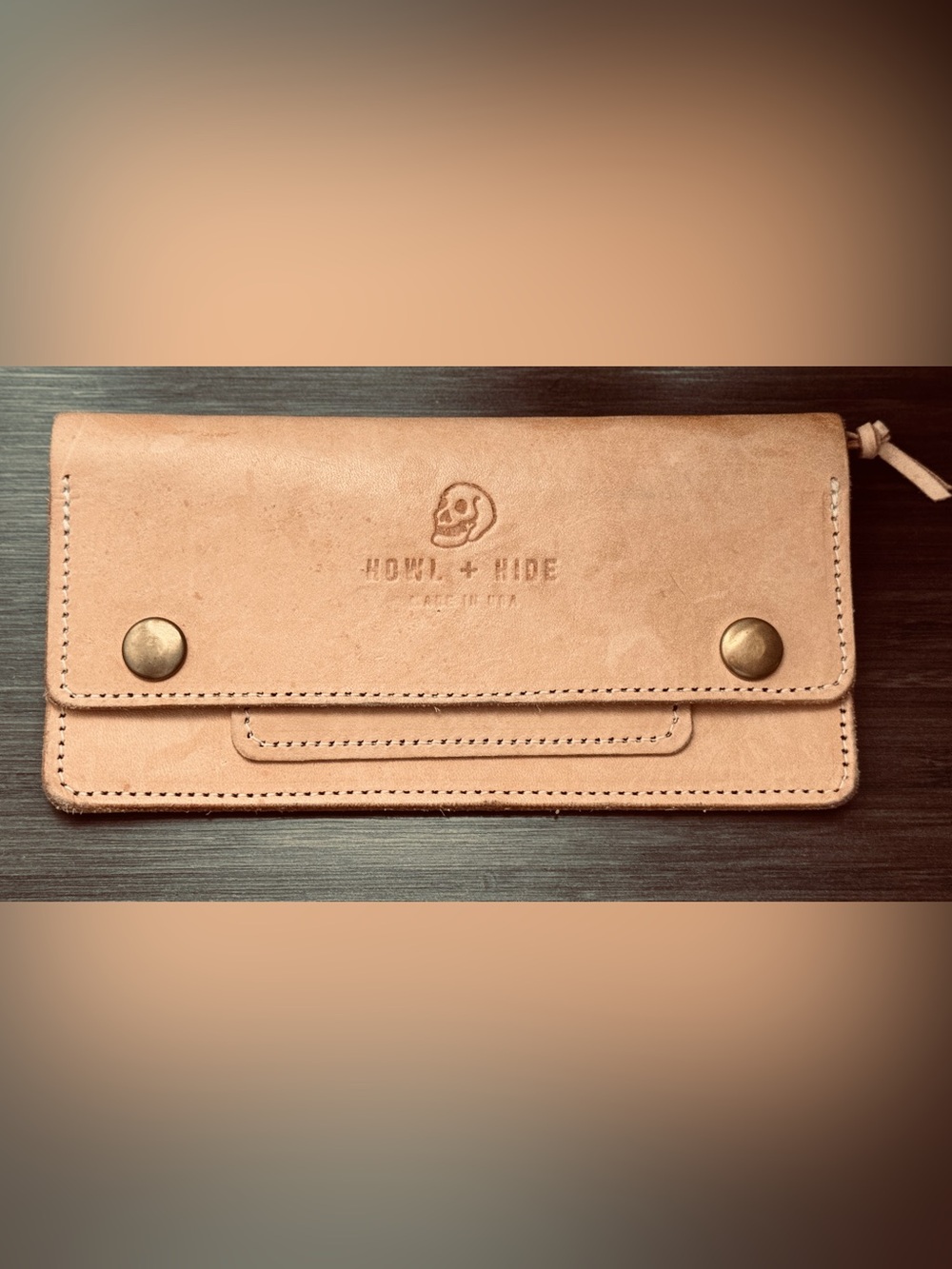 NWT - Howl + Hide (Long) Full Grain Leather Wallet (Natural)